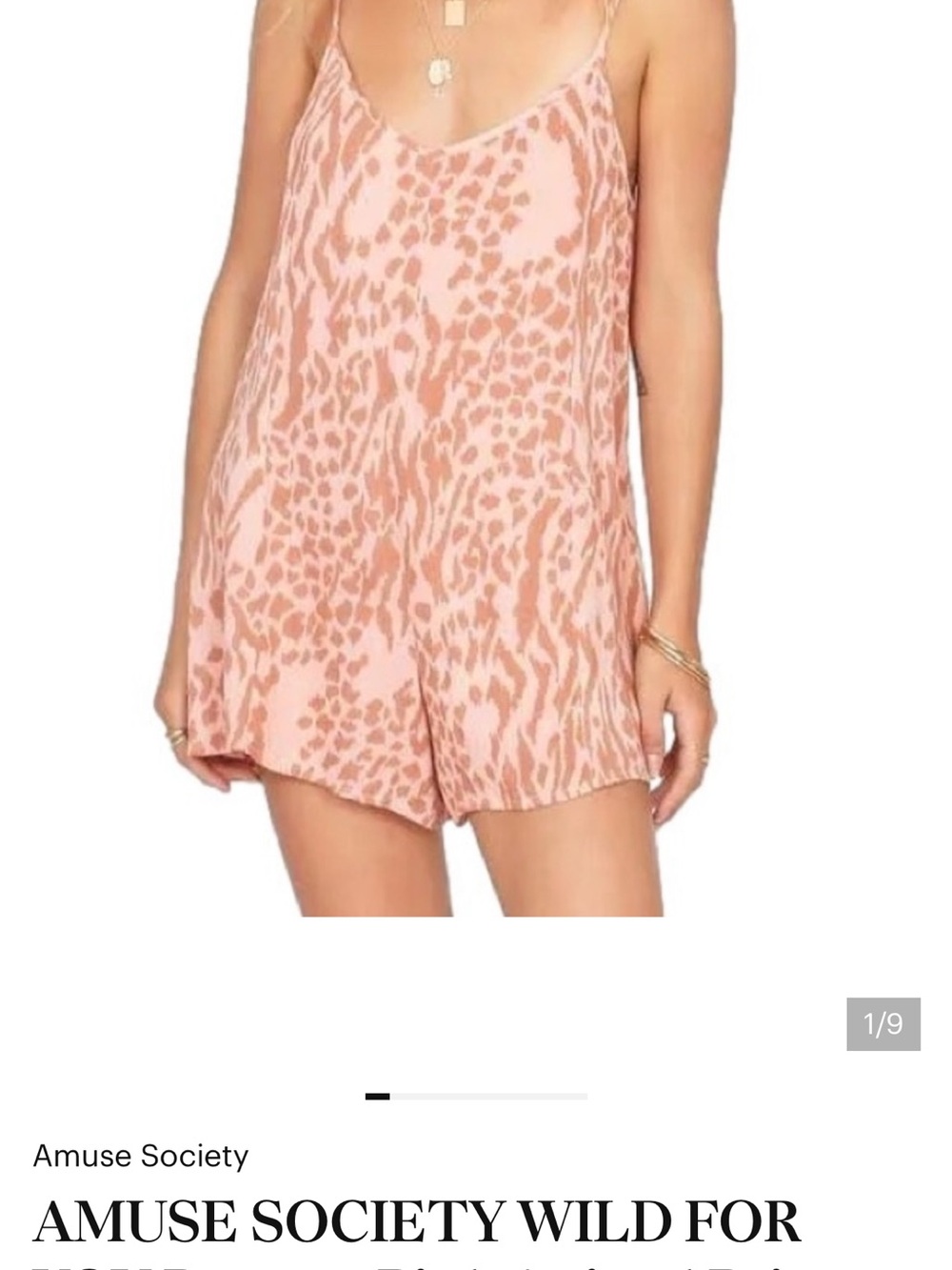 Amuse Society Blush Pink Animal Print Shorts